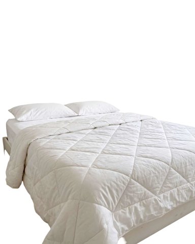 PACK COBERTOR DE INVIERNO DELGADO 1 PLAZA 150X200CM BLANCO - 1