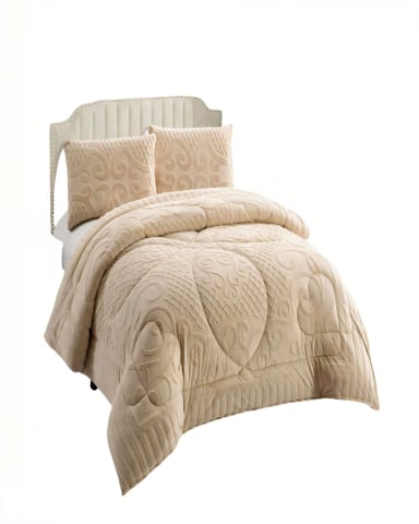 PLUMON PREMIUM CON TEXTURA   2 PLAZA COLOR BEIGE - 1