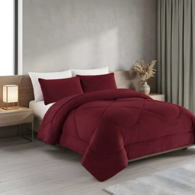 PLUMON INVIERNO SOFT 2 PLAZA 230CM X 250CM COLOR BURDEO - 1