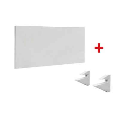 Repisa Flotante MDP + 2 soportes 90x25cm 20kg Blanco Brasforma - KPB90x25x1,5UV - 1