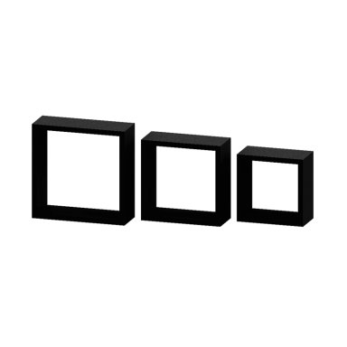 Repisas  tipo Cubos  x 3  -  28-24-20 cm NEGRO - NCHBRP-1-UV BRASFORMA - 4