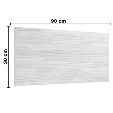Repisa Flotante MDP + 2 soportes 90x30cm 20kg Blanco Brasforma - KPB90x30x1,5UV - 3