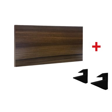 Repisa Flotante MDP + 2 soportes 90x30cm 20kg Café - Brasforma - KPC90x30x1,5UV - 1