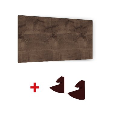 Repisa Flotante MDP + 2 soportes 90x30cm 20kg Café - Brasforma - KPC90x30x1,5UV - 2