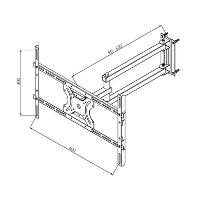 SOPORTE TV SBRP2440 CON BRAZO DE 65CM 23' A 70' 30KG - 3