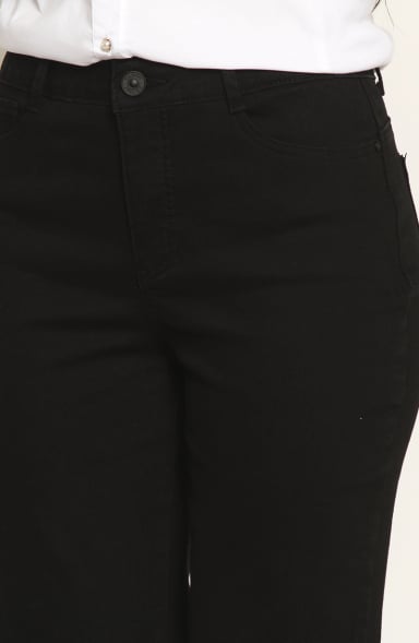 JEANS MUJER RECTO TIRO ALTO PUSH IN PUSH UP PRETINA BASICA - 2