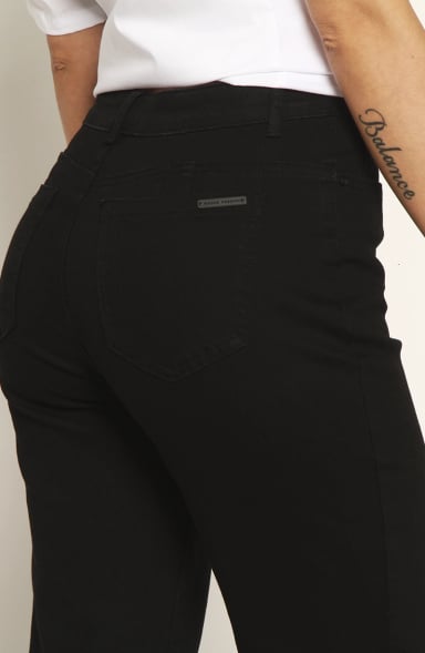 JEANS MUJER RECTO TIRO ALTO PUSH IN PUSH UP PRETINA BASICA - 5