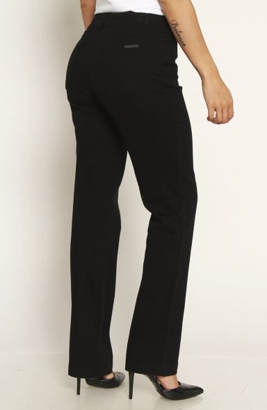 JEANS MUJER RECTO TIRO ALTO PUSH IN PUSH UP PRETINA BASICA - 6