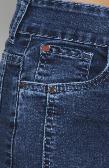 JEANS MUJER WIDE LEG TIRO ALTO COSTADILLOS PRETINA BASICA - 3