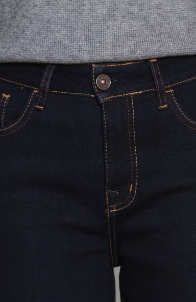 JEANS MUJER WIDE LEG TIRO ALTO  PRETINA BASICA 1 BOTON - 3