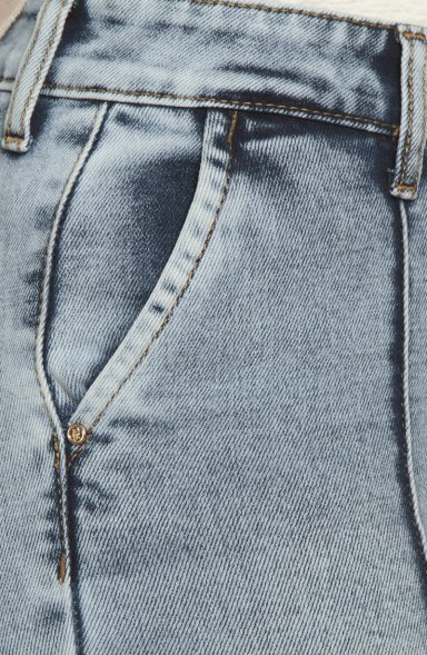 JEANS MUJER FLARE ALFORZA TIRO ALTO PRETINA BASICA 1 BOTON - 2