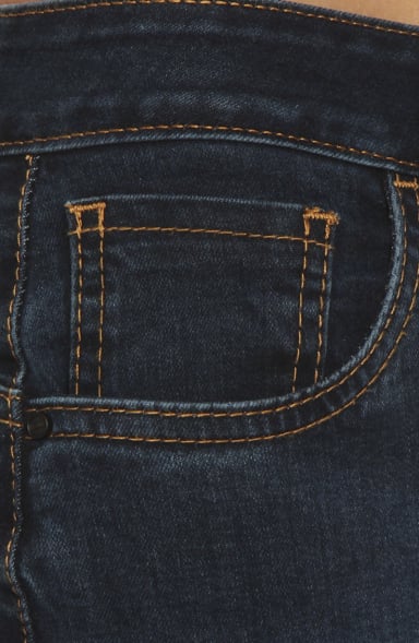 JEANS MUJER FLARE TIRO ALTO PRETINA BASICA 1 BOTON - 3