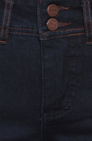 JEANS MUJER RECTO TIRO ALTO PUSH IN PUSH UP PRETINA MEDIA 2 BOTONES - 3
