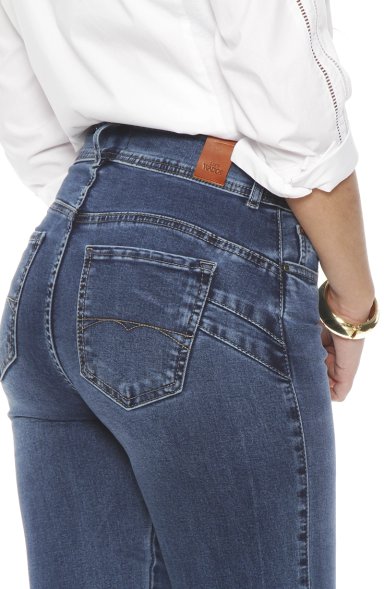 JEANS MUJER 2 BOTONES PUSH UP  SLIM TIRO ALTO PRETINA - 6