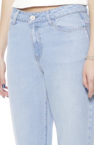 PANTALON RECTO LYOCELL TIRO ALTO PRETINA BASICA 1 BOTON - 2