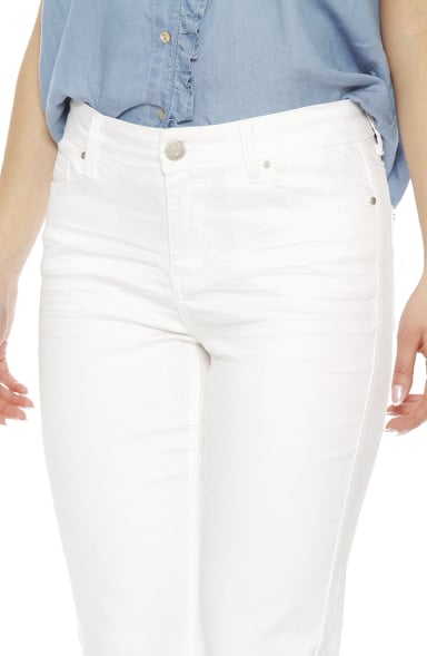 PANTALON CROP CON BASTA ROLL UP PRETINA BASICA UN BOTON - 2
