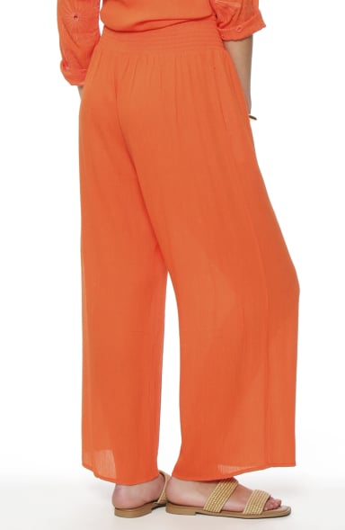 PANTALON WIDE LEG TIRO ALTO PRETINA ELASTICADA - 5