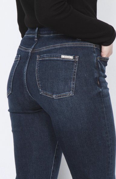JEANS MUJER RECTO TIRO ALTO PRETINA BASICA 1 BOTON - 6