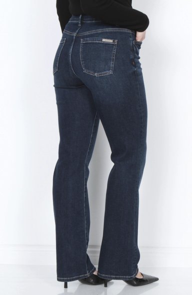 JEANS MUJER RECTO TIRO ALTO PRETINA BASICA 1 BOTON - 7