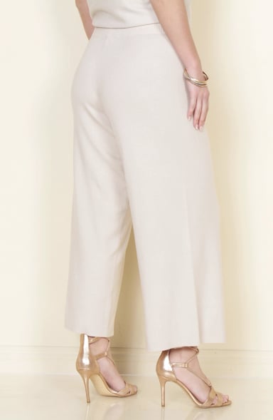 PANTALON TEJIDO WIDE LEG TIRO ALTO PRETINA ELASTICADA - 5