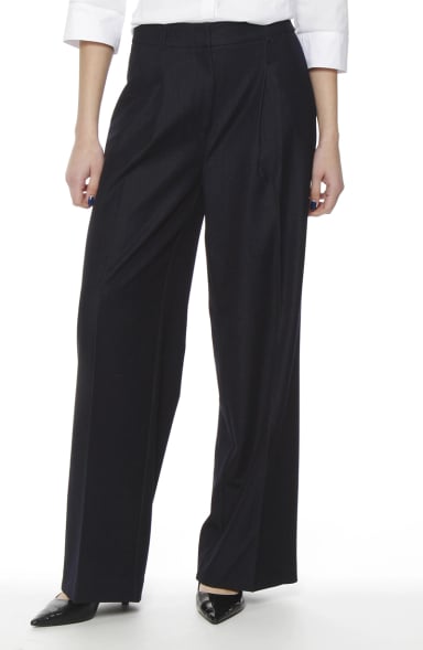 PANTALON RECTO TIRO ALTO PRETINA BASICA - 1