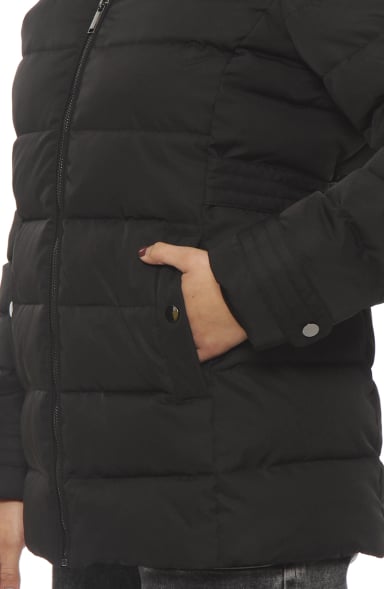 PARKA MANGA LARGA CON APLICACION EN CAPUCHA CON CIERRE - 2