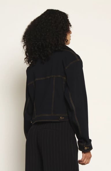 CHAQUETA MANGA LARGA DENIM CON BOLSILLOS - 6