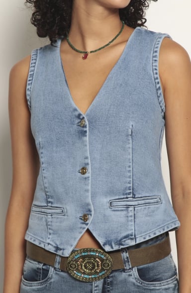 CHAQUETA VEST DENIM - 2