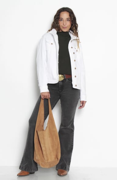 CHAQUETA DENIM CLASICA PRETINA BASICA - 6