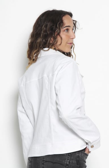 CHAQUETA DENIM CLASICA PRETINA BASICA - 7