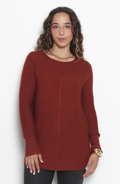 SWEATER BASICO MANGA LARGA ESCOTE REDONDO - 1