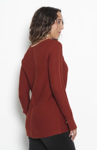 SWEATER BASICO MANGA LARGA ESCOTE REDONDO - 6