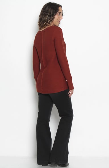 SWEATER BASICO MANGA LARGA ESCOTE REDONDO - 7