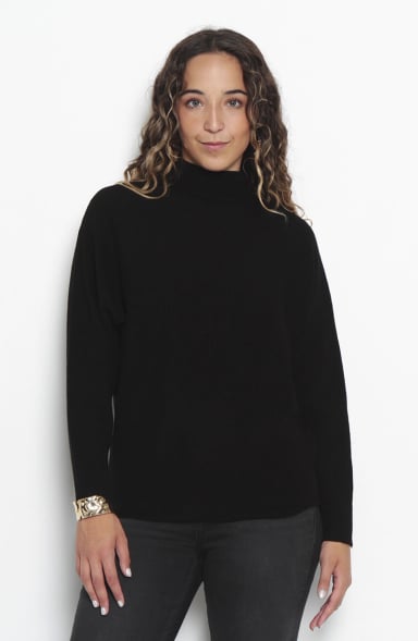 SWEATER MANGA LARGA RANGLA SOLIDO CUELLO MEDIO ALTO - 1
