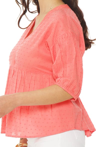BLUSA MANGA CORTA BRODERY ESCOTE V - 3