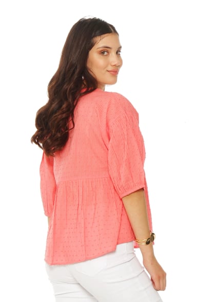 BLUSA MANGA CORTA BRODERY ESCOTE V - 6