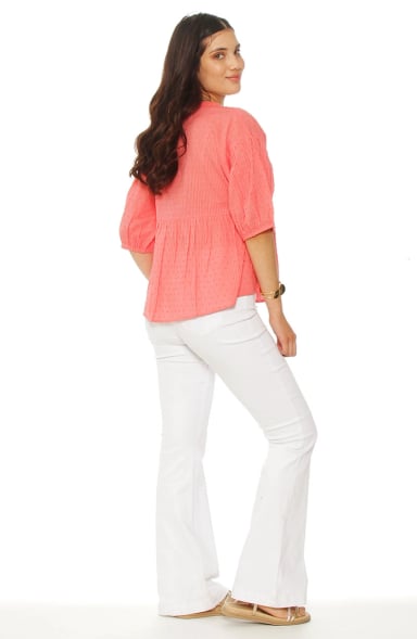 BLUSA MANGA CORTA BRODERY ESCOTE V - 7