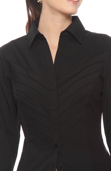 BLUSA MANGA 3/4  CON ALFORZA EN DELANTERO - 3