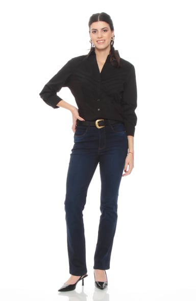 BLUSA MANGA 3/4  CON ALFORZA EN DELANTERO - 5