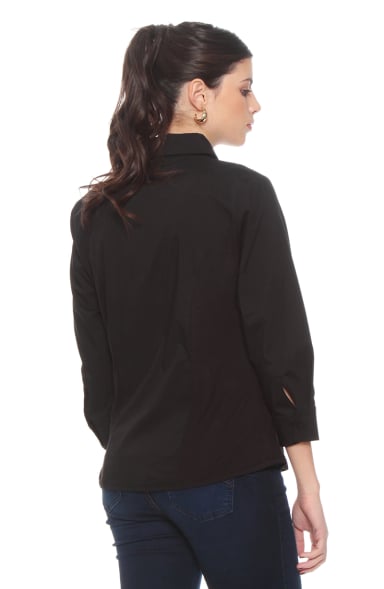BLUSA MANGA 3/4  CON ALFORZA EN DELANTERO - 6