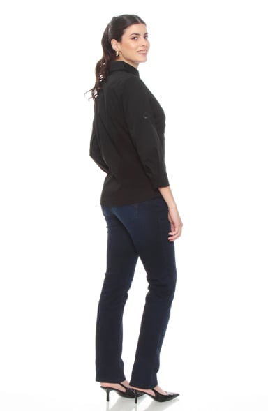 BLUSA MANGA 3/4  CON ALFORZA EN DELANTERO - 7