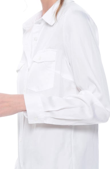 BLUSA LYOCELL ABOTONADA EN DELANTERO CON BOLSILLOS - 4