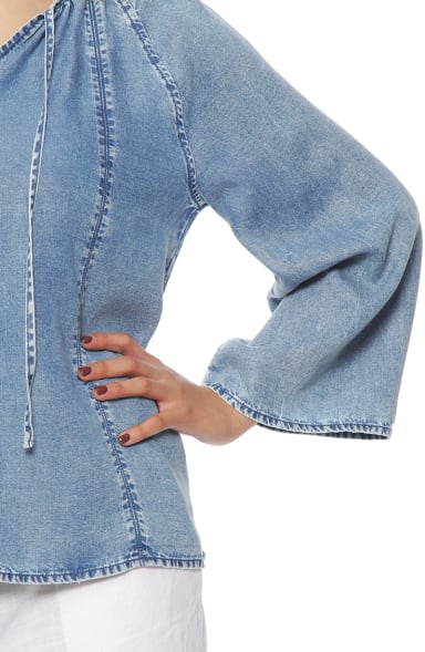BLUSA MANGA LARGA LYOCELL ESCOTE V - 2