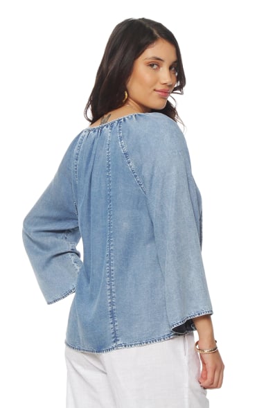 BLUSA MANGA LARGA LYOCELL ESCOTE V - 6