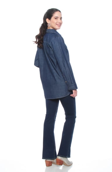 BLUSA  LYOCELL ABOTONADA EN DELANTERO CON BOLSILLO - 7