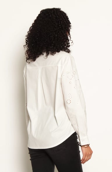 BLUSA MANGA LARGA CON BROIDERY EN DELANTERO - 6