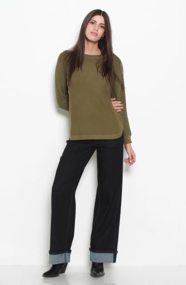 SWEATER MANGA LARGA ESCOTE REDONDO - 5