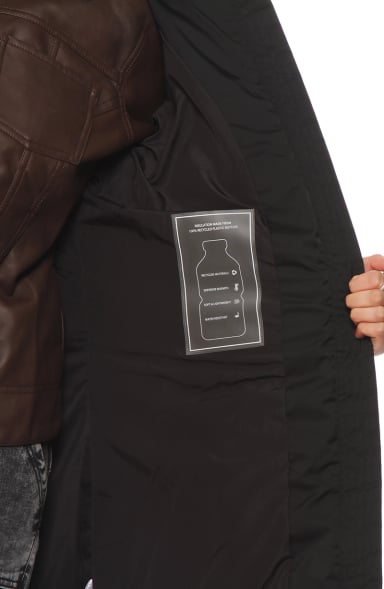 PARKA LARGA CON CIERRE MANGA LARGA CON APLICACION EN CAPUCHA - 4