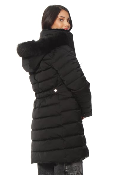 PARKA LARGA CON CIERRE MANGA LARGA CON APLICACION EN CAPUCHA - 6