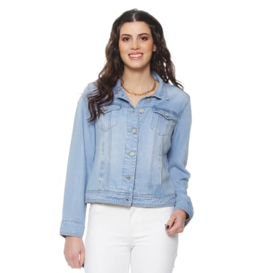 CHAQUETA MANGA LARGA LYOCELL ABOTONADO EN DELANTERO - 1